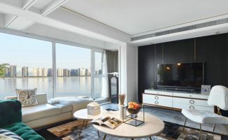 240平美式經典別墅豪宅裝修效果案例 一方天鵝湖實景賞析